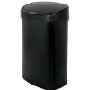 Black 13 Gallon Kitchen Trash Can with Touch Free Motion Sensor Lid