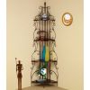 Ornate 4 Tier Metal Corner Bakers Rack Kitchen Dining Shelf