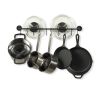 Set of 2   Black Metal Wall Mounted Pot Rack with 20 Hanging Hooks