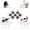 White 5 Piece Wall Mounted Wine Rack Set with Storage Shelves