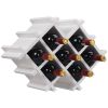 White 5 Piece Wall Mounted Wine Rack Set with Storage Shelves