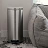 8 Gallon Round Stainless Steel Step Trash Can Kitchen Bathroom Home Office