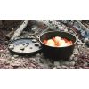 8 Quart Deep Seasoned Cast Iron Dutch Oven with Lid and Metal Handle