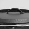 6 Quart Durable Cast Iron Dutch Oven with Lid and Metal Handle