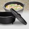 6 Quart Durable Cast Iron Dutch Oven with Lid and Metal Handle