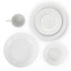 18 Piece White Porcelain Dinnerware Set with Plates Bowls Mugs   Service for 4