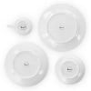 18 Piece White Porcelain Dinnerware Set with Plates Bowls Mugs   Service for 4