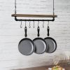 FarmHome Rustic Industrial 8 S Hooks Ceiling Mounted Hanging Pot Rack
