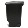 Black 10 Gallon Narrow Kitchen Trash Can with Easy Step on Lid