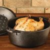 5 Quart Black Cast Iron Dutch Oven with Lid for Oven Stove Grill or Campfire