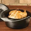 5 Quart Seasoned Cast Iron Dutch Oven with Lid and Spiral Wire Handle