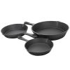 3 Piece Cast Iron Cookware Set with 8 inch 6 inch and 10 inch Skillet Frying Pan