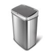 Grey 13 Gallon Stainless Steel Kitchen Trash Can with Motion Sensor Lid