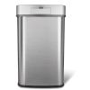 Grey 13 Gallon Stainless Steel Kitchen Trash Can with Motion Sensor Lid