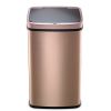 Gold Copper 13 Gallon Stainless Steel Kitchen Trash Can with Motion Sensor Lid
