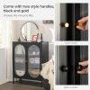 2 Door Buffet Sideboard Accent Table Liquor Cabinet in Black Wood Finish