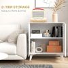 Modern Mid Century Rattan Sideboard Buffet Table Dining Storage Cabinet in White