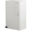 No Hands 18 Gallon Kitchen Trash Can in White with Food Pedal Lid