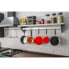 Stainless Steel Heavy Duty Wall Shelf with Pot Rack   12 inches x 60 inches