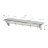 Stainless Steel Heavy Duty Wall Shelf with Pot Rack   12 inches x 60 inches