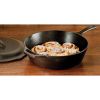 12 inch Round Cast Iron Deep Skillet with Lid Pre Seasoned and Made in the USA