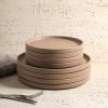 16 Piece Stoneware Dinnerware Set in Matte Brown   Service for 4