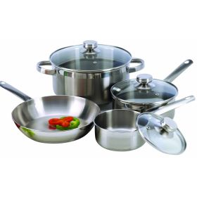 7 Piece Cookware Set Constructed in 18/10 Stainless Steel