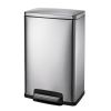13 Gallon Kitchen Trash Can with Step Lid in Stainless Steel Finish