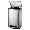 13 Gallon Kitchen Trash Can with Step Lid in Stainless Steel Finish