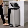 13 Gallon Kitchen Trash Can with Step Lid in Stainless Steel Finish