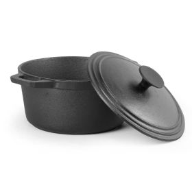 3.4 Quart Pre Seasonded Cast Iron Dutch Oven with Handles and Lid