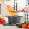 3.4 Quart Pre Seasonded Cast Iron Dutch Oven with Handles and Lid
