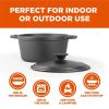3.4 Quart Pre Seasonded Cast Iron Dutch Oven with Handles and Lid