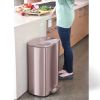 13 Gallon Copper Rose Gold Stainless Steel Step Trash Can with Deodorizer Filter