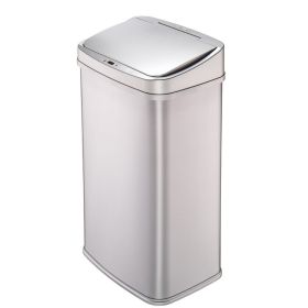 Silver 13 Gallon Stainless Steel Kitchen Trash Can with Motion Sensor Lid