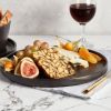 16 Piece Stoneware Dinnerware Set in Matte Black   Service for 4