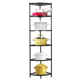 65 inch Freestanding Heavy Duty Corner Pot Rack 6 Tier Kitchen Shelf