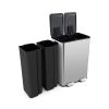 Dual 8 Gallon Step Trash Can Recycle Bin Food Waste Kitchen Compost Container