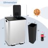 Dual 8 Gallon Step Trash Can Recycle Bin Food Waste Kitchen Compost Container