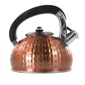3 Liter Stainless Steel Whistling Teapot Kettle in Copper