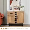Modern Mid Century Style Kitchen Buffet Dining Sideboard Cabinet with Wine Rack
