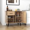 Modern Mid Century Style Kitchen Buffet Dining Sideboard Cabinet with Wine Rack