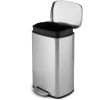13 Gallon Modern Stainless Steel Kitchen Trash Can with Foot Step Pedal Design