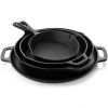 12 Piece Cast Iron Cookware set with Dutch Oven Frying Pan Skillet and Pizza Pan