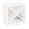 Stackable 12 Bottle Wine Rack in White Wood Finish