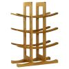 12 Bottle Wine Rack Modern Asian Style in Natural Bamboo
